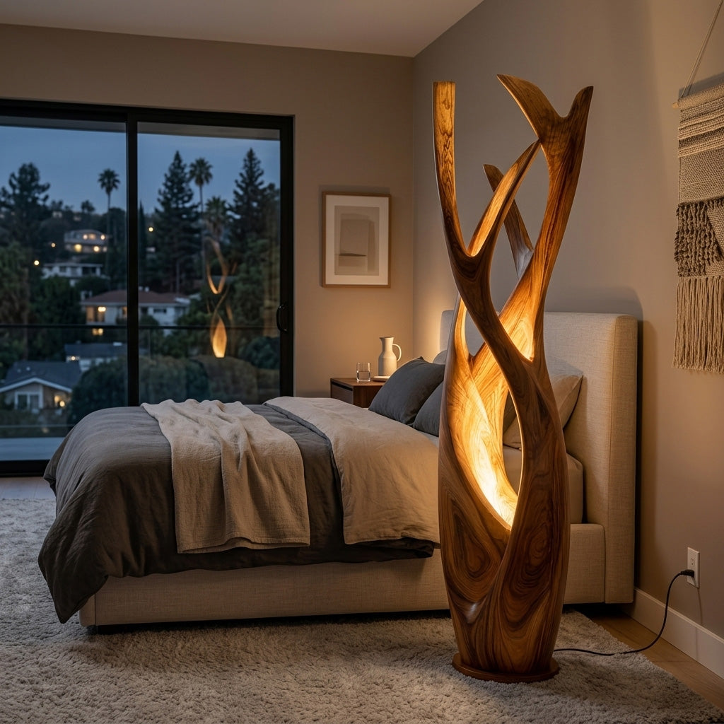 Wooden Floor Lamp For Contemporary Apartment - Image 3