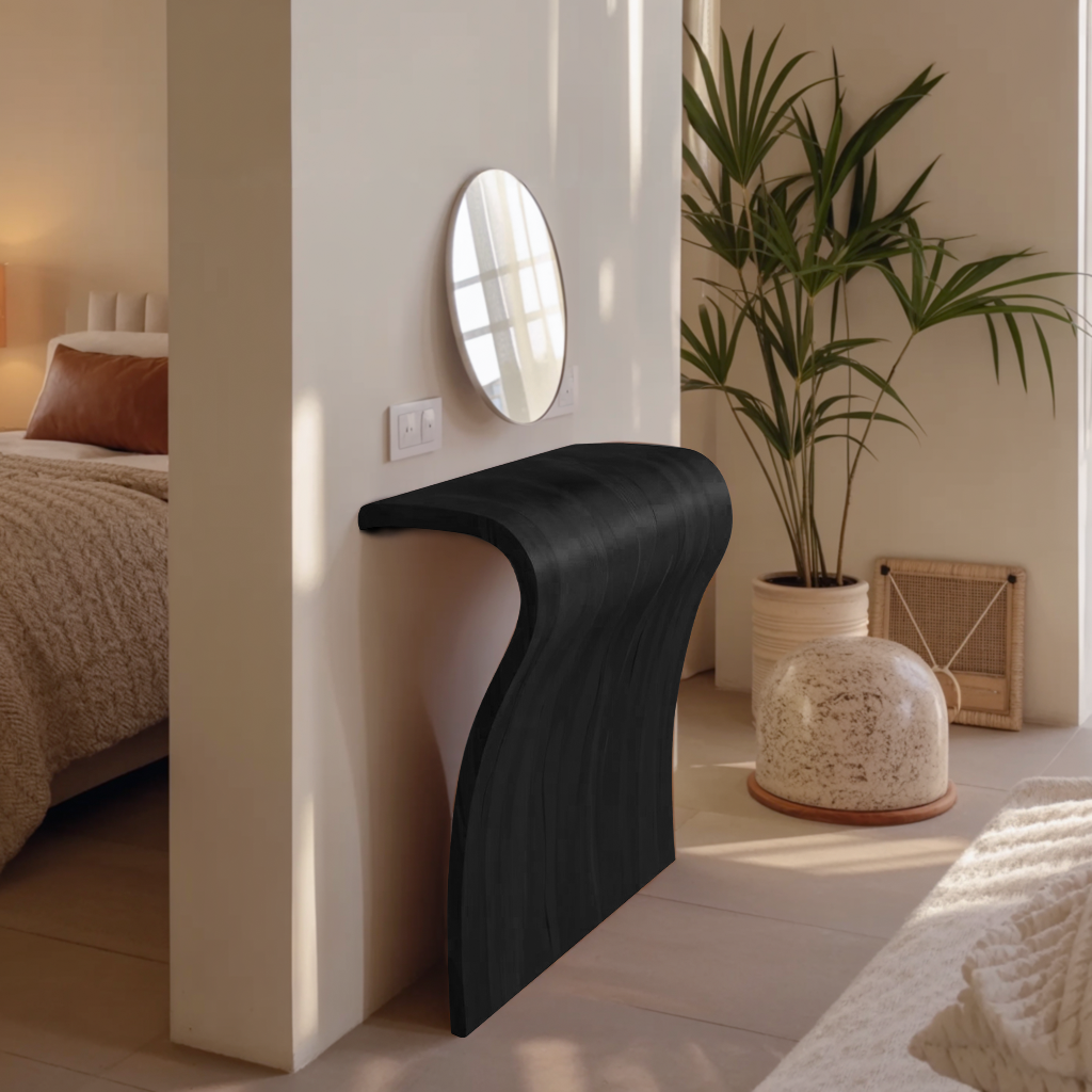 Modern Sculptural Curved Console Table For Entryway And Living Room - Image 4
