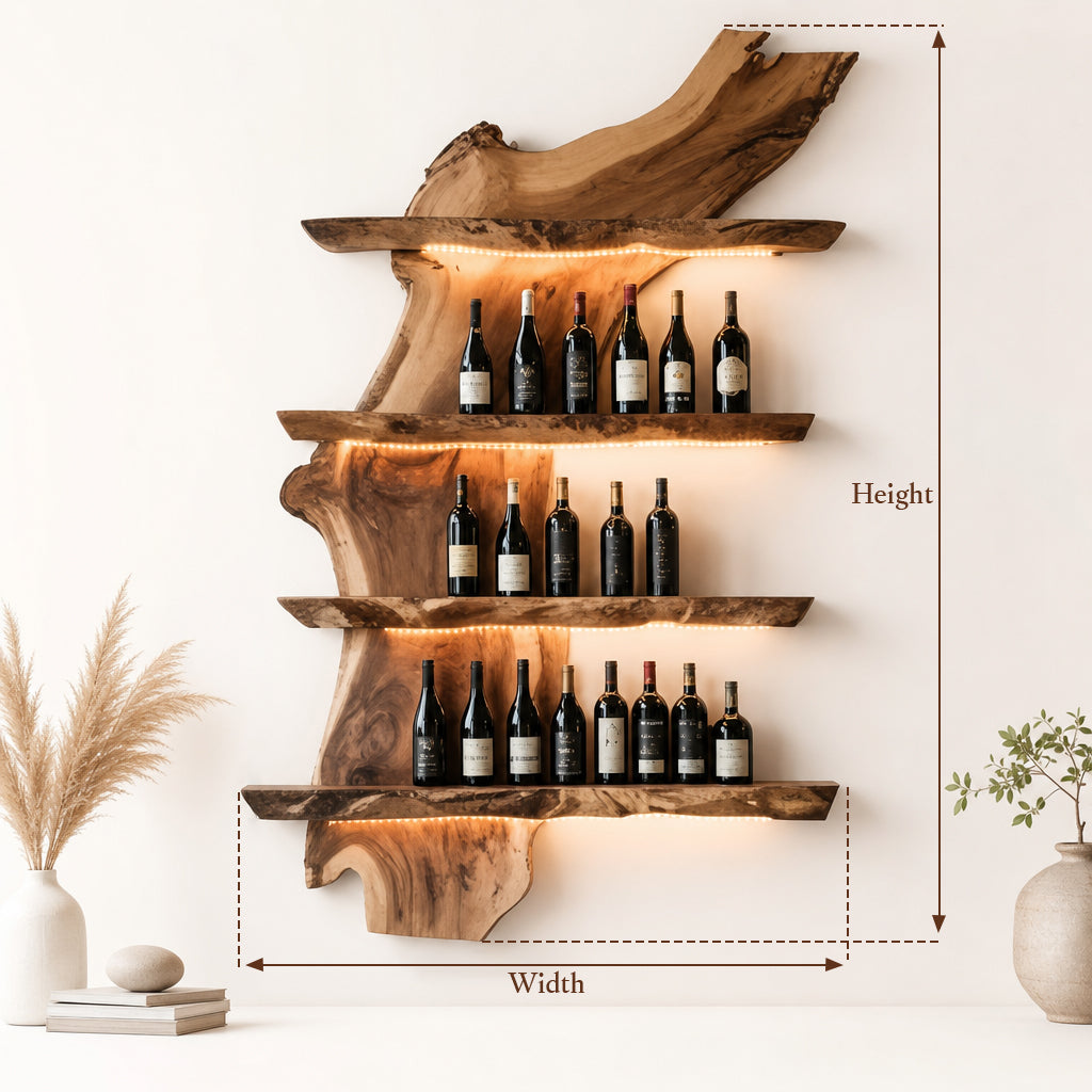 Handcrafted Live Edge Bar Shelf - Image 2
