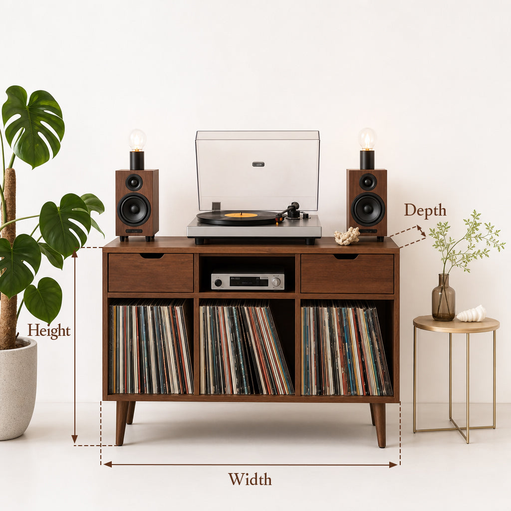 Handcrafted Record Player Stand - Image 2