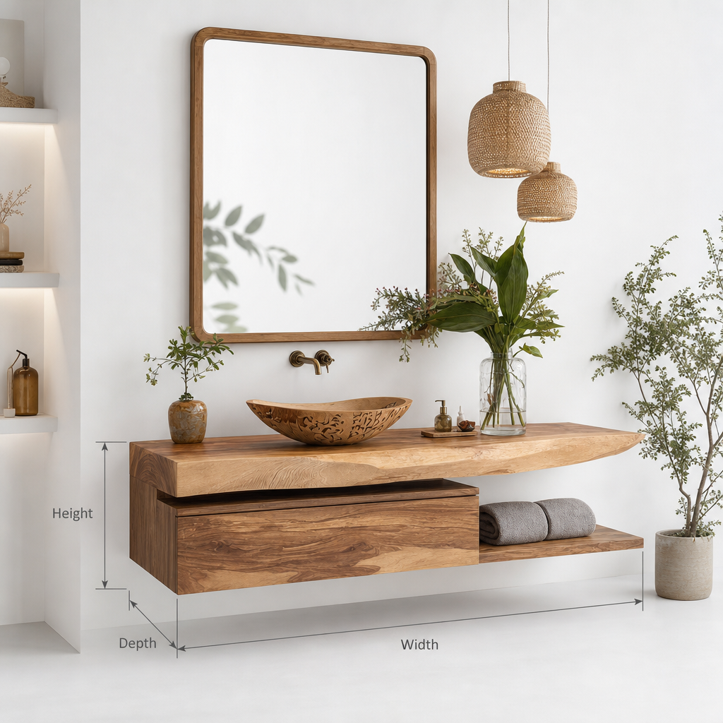 Live Edge Floating Vanity - Image 2