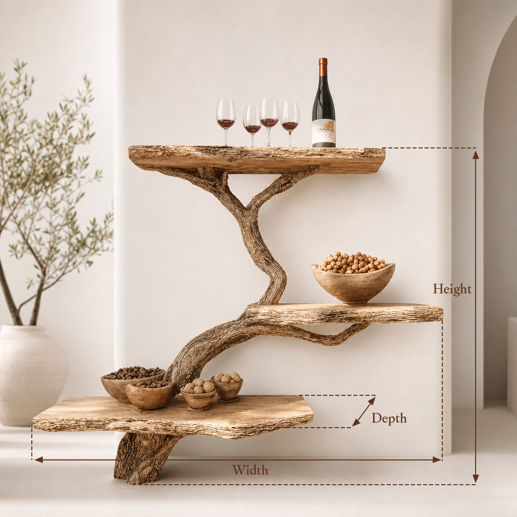 Rustic Driftwood Tree Branch Floating Shelf - Image 2