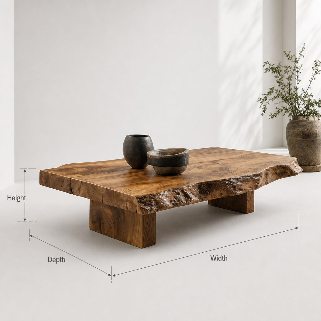 Rustic Low Coffee Table - Image 2