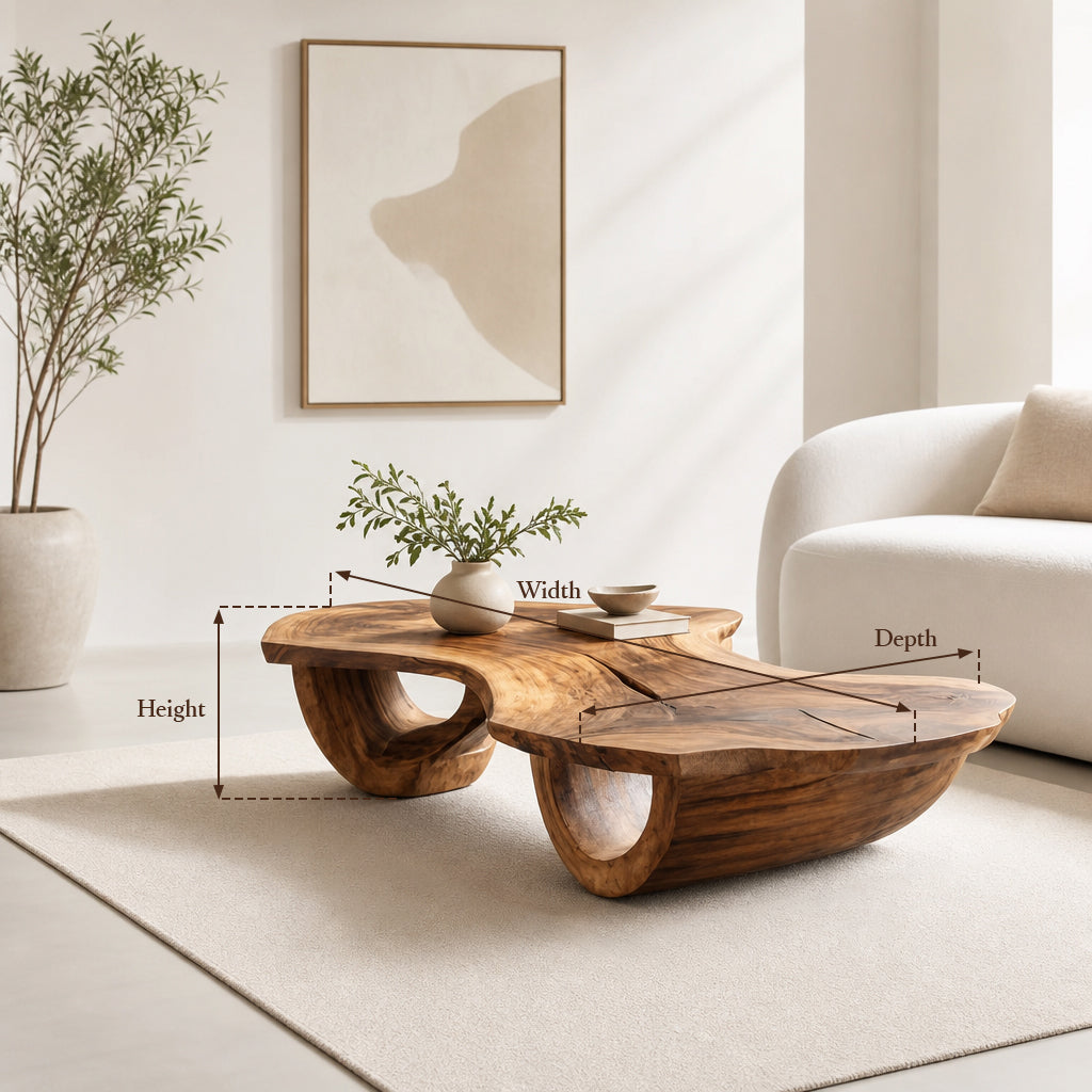 Rustic Reclaimed Wood Coffee Table With Shelf - Image 2
