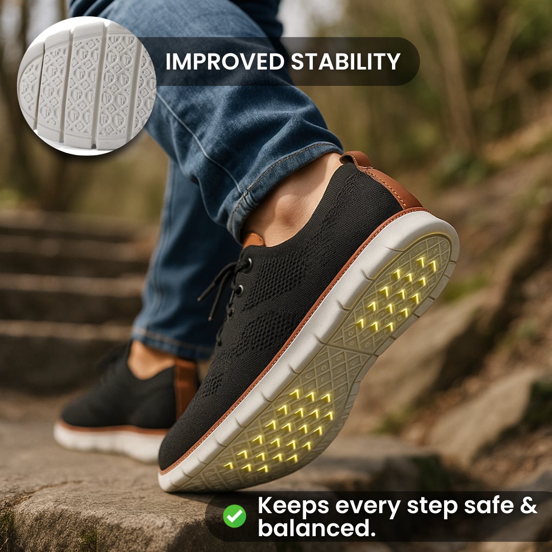 Men's Wide-Fit Comfort Shoes – Supportive Casual Leather-Look Shoes - Image 2