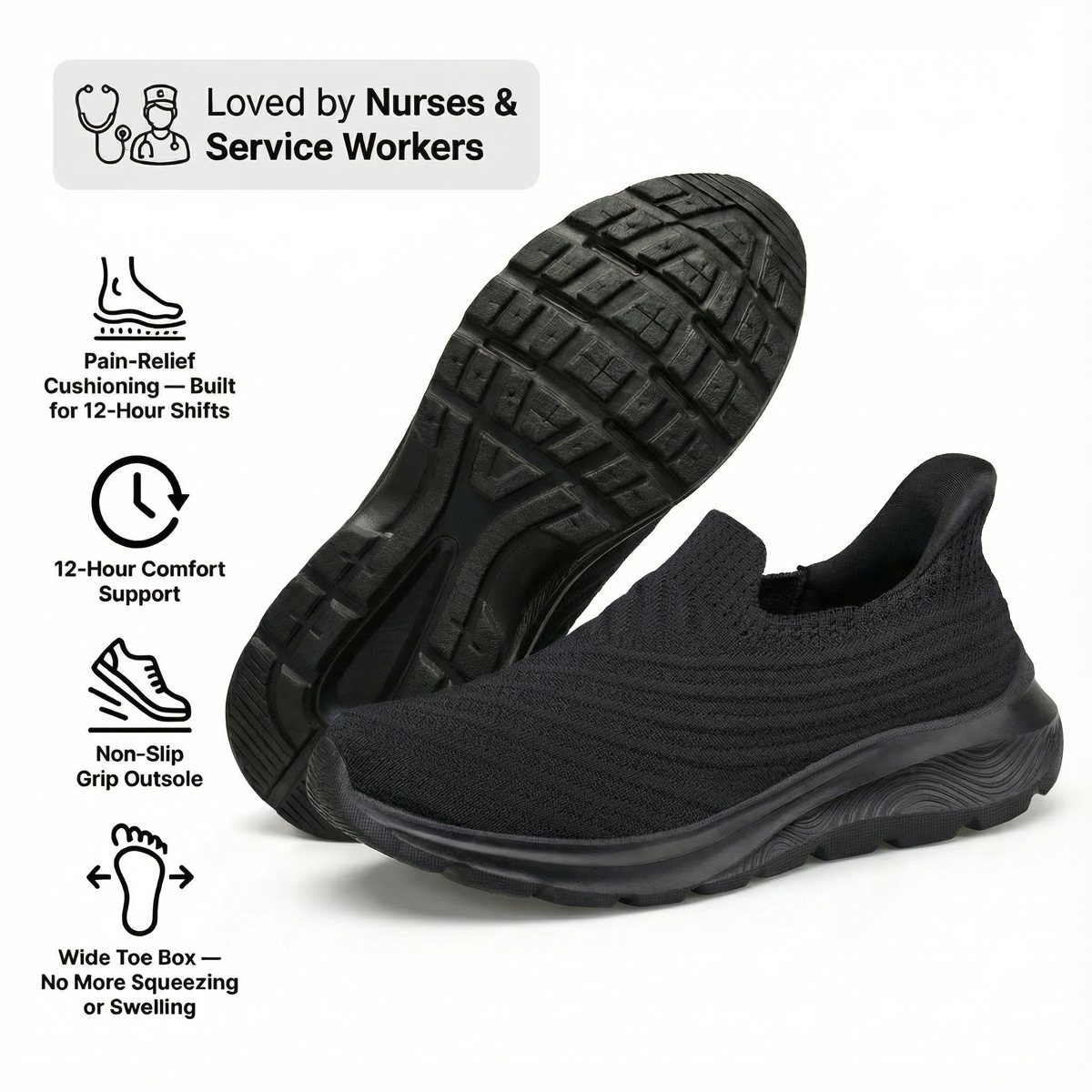 Ergonomic Hands-Free Slip-On Shoes – Everyday Comfort Sneakers