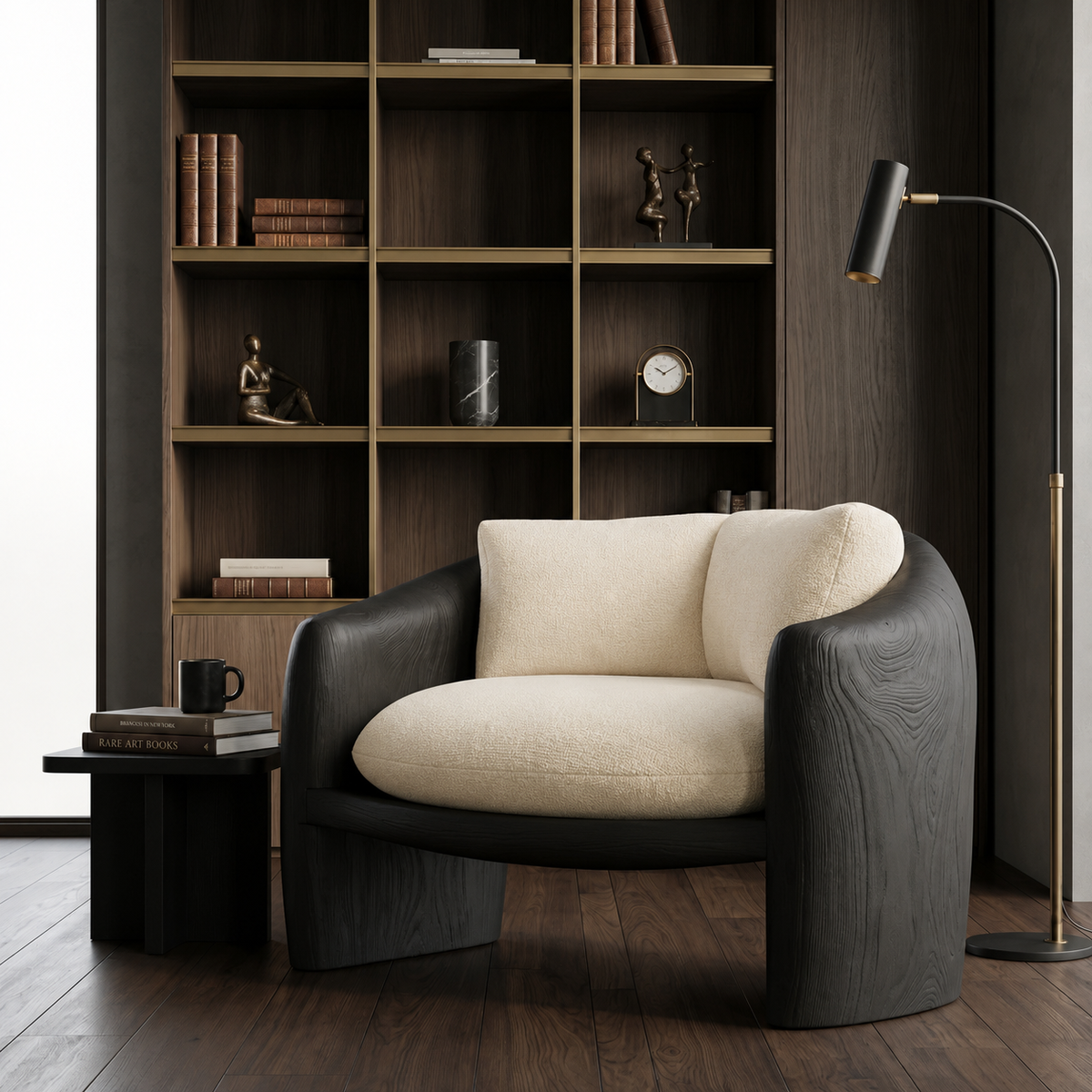 Modern Organic Lounge Chair Sculptural Form For Living Room - Image 4