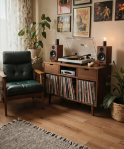 Handcrafted Record Player Stand