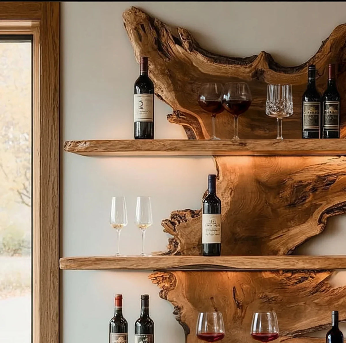 Live Edge Wood Bar Shelf - Image 3