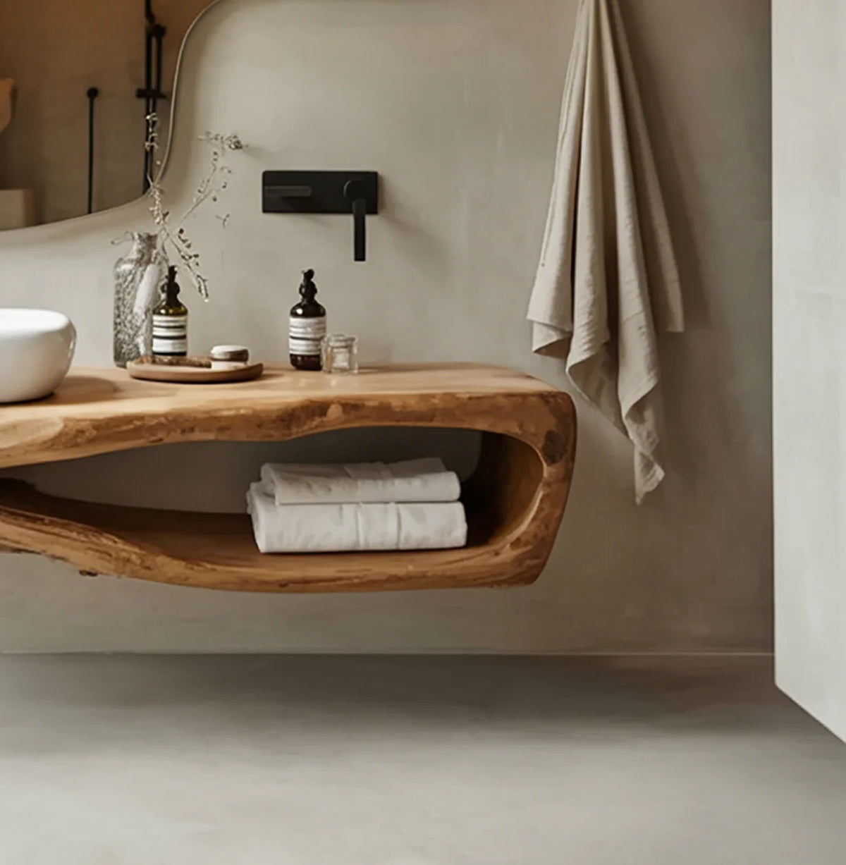 Rustic Floating Bathroom Vanity - Image 4