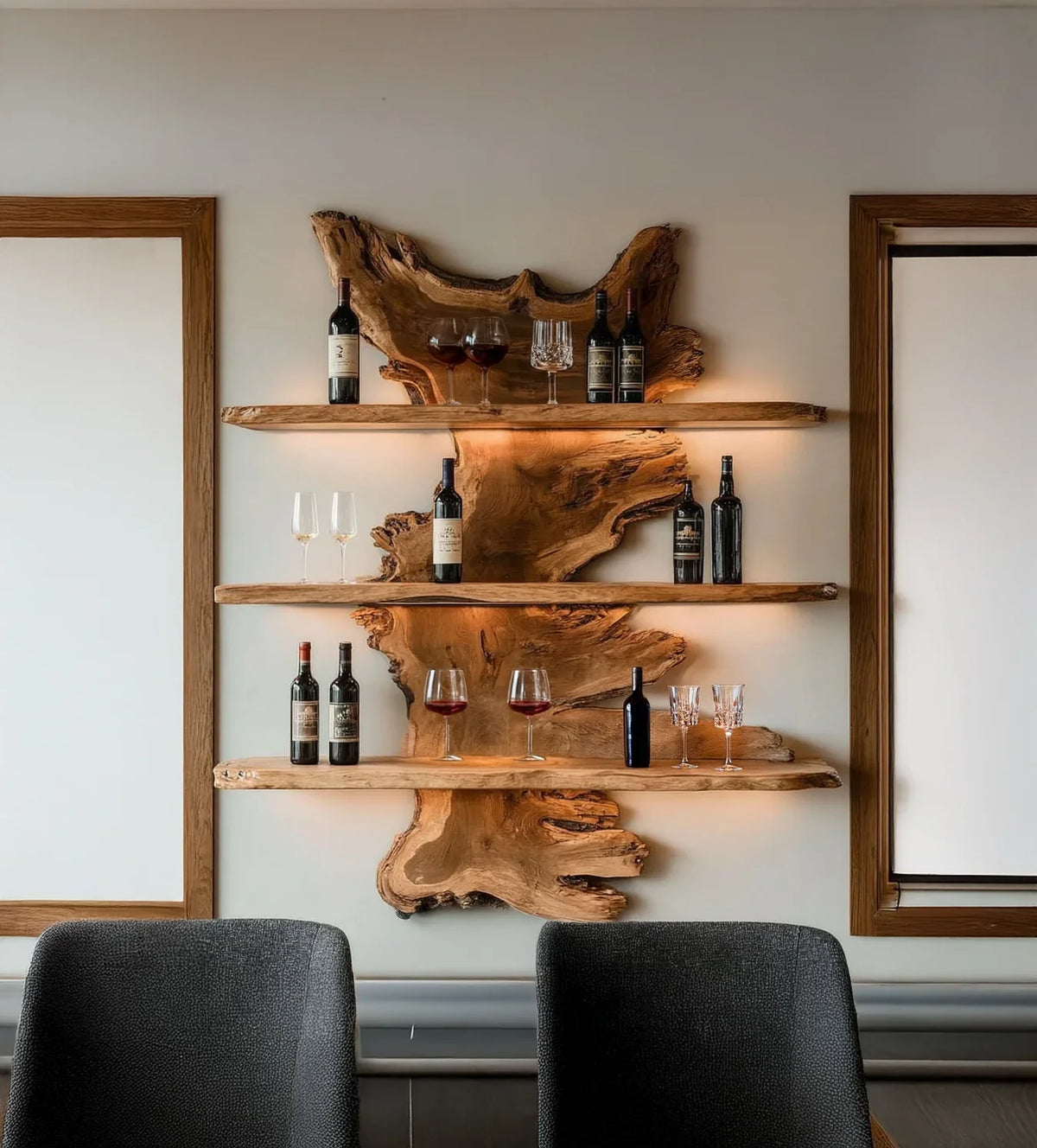 Live Edge Wood Bar Shelf - Image 5