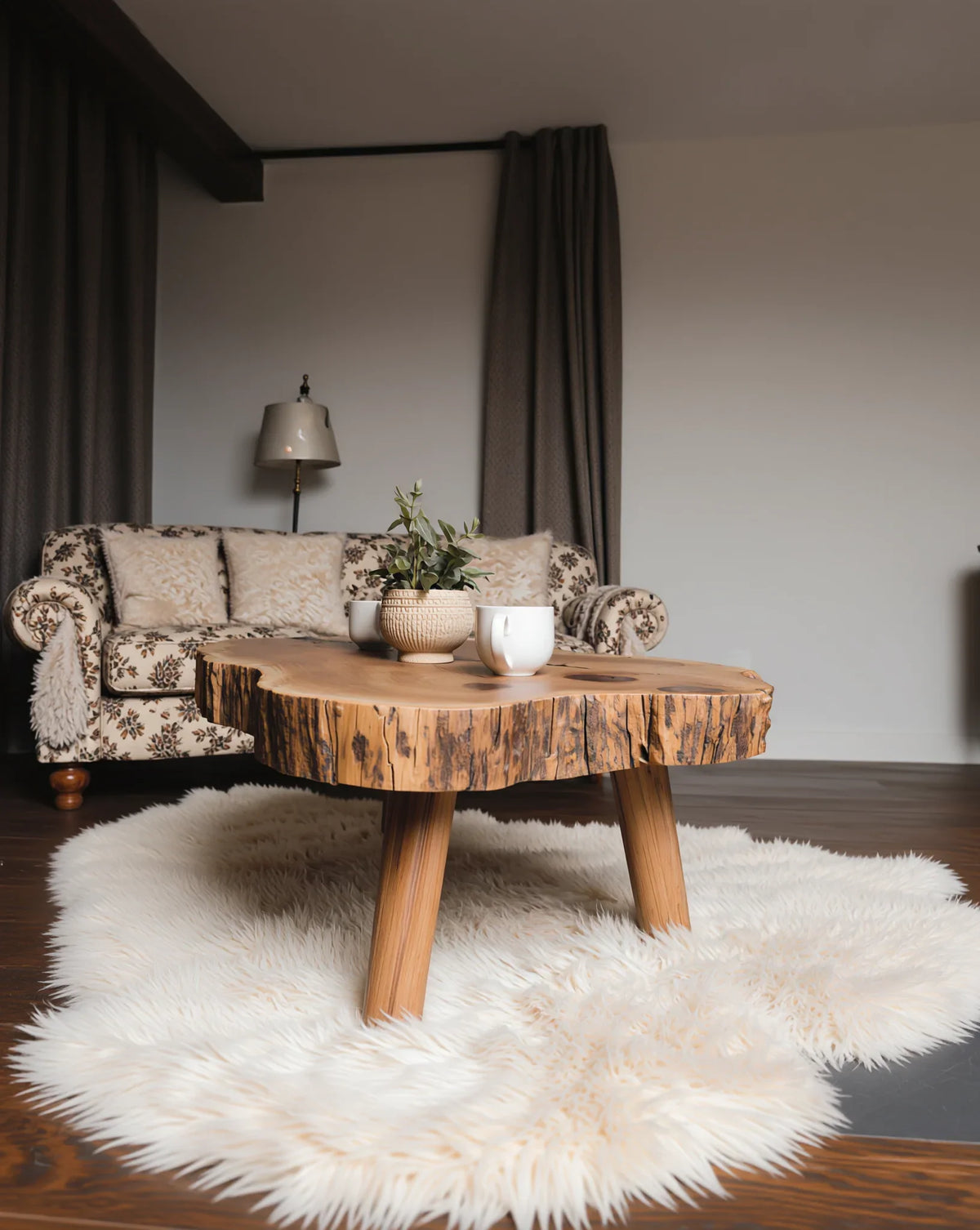 Sculptural Solid Wood Coffee Table - Image 6