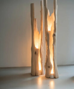Rustic Driftwood Floor Lamp