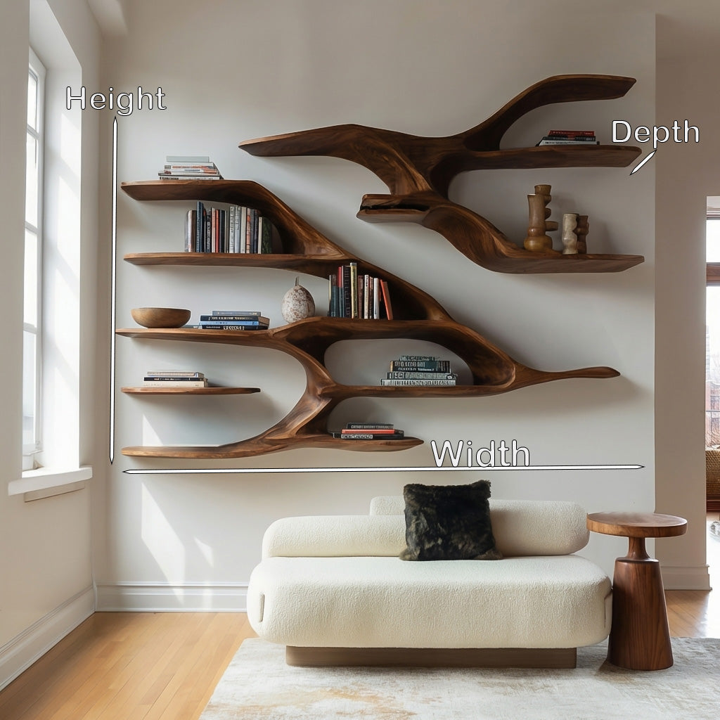 Contemporary Wooden Wall Shelf For Living Room Decor - Image 8
