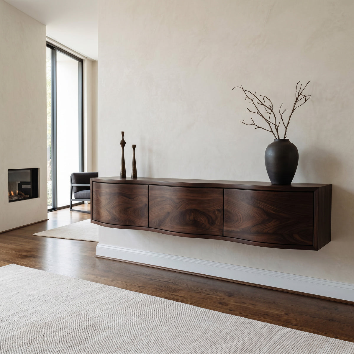 Modern Floating TV Shelf For Holiday Decoration - Image 5